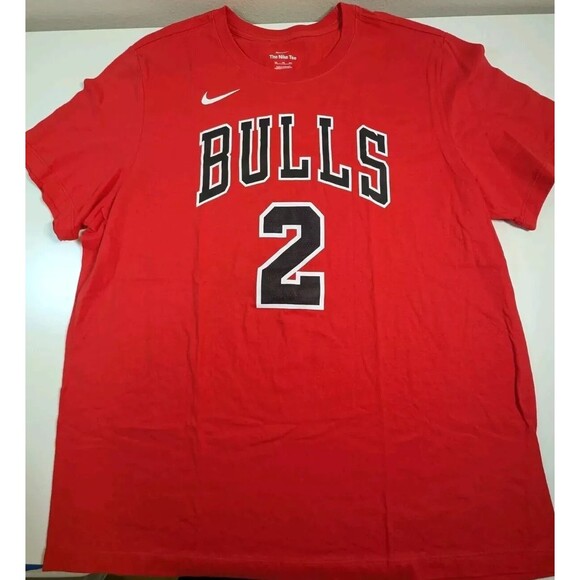 Nike Men's Chicago Bulls Lonzo Ball #2 Red T-Shirt XXL NEW WITH TAGS - Picture 4 of 10
